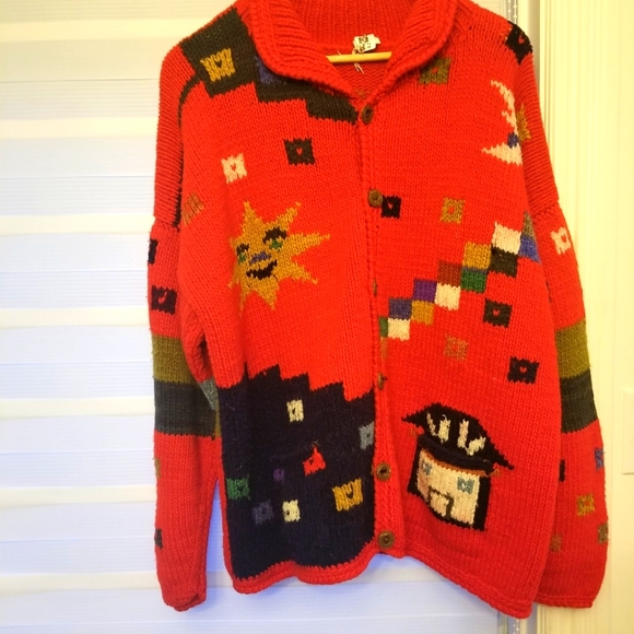 Peruvian 100% wool sweater - Picture 1 of 2